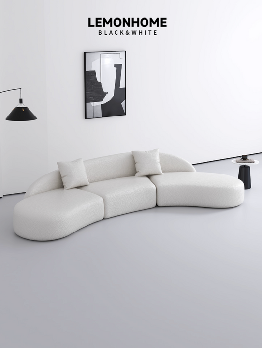 Canapé minimaliste aux formes incurvées