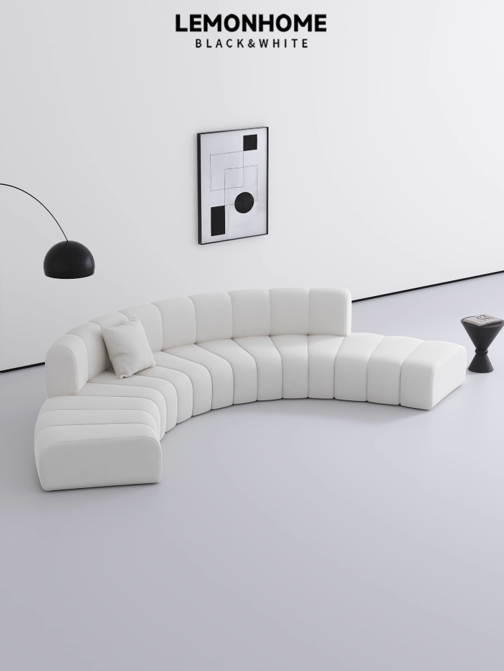 Canapé incurvé moderne et minimaliste