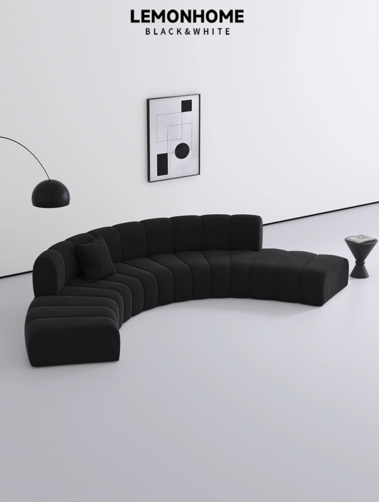 Canapé incurvé moderne et minimaliste