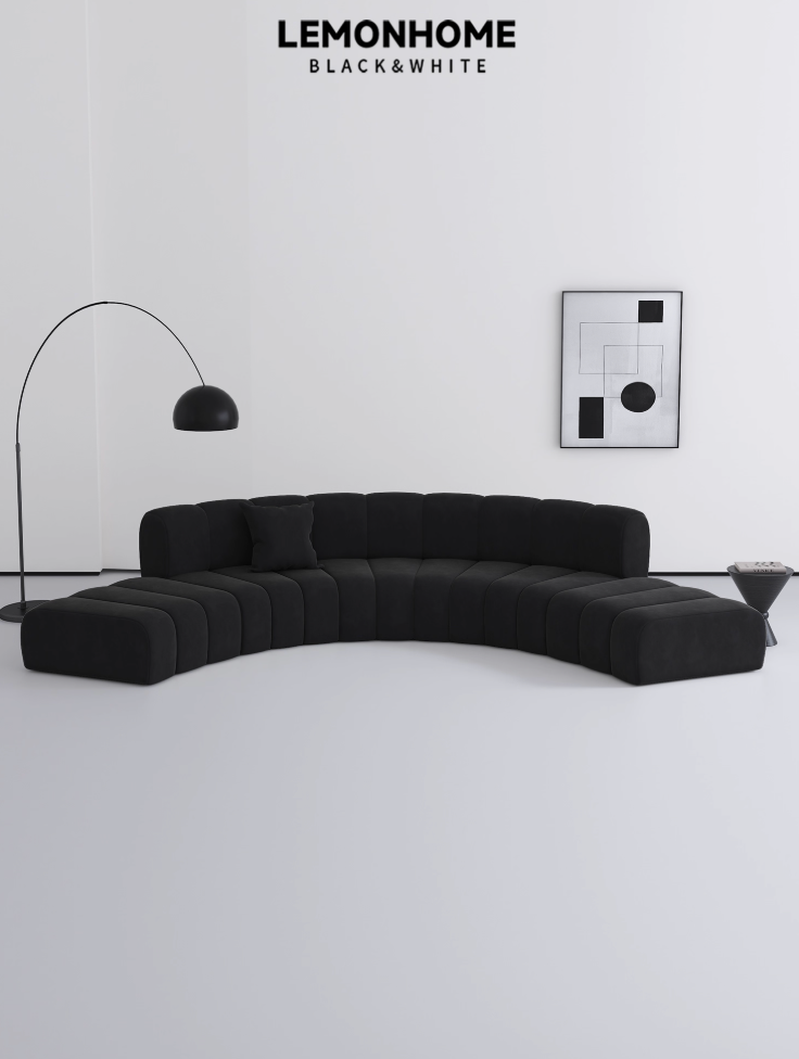 Canapé incurvé moderne et minimaliste