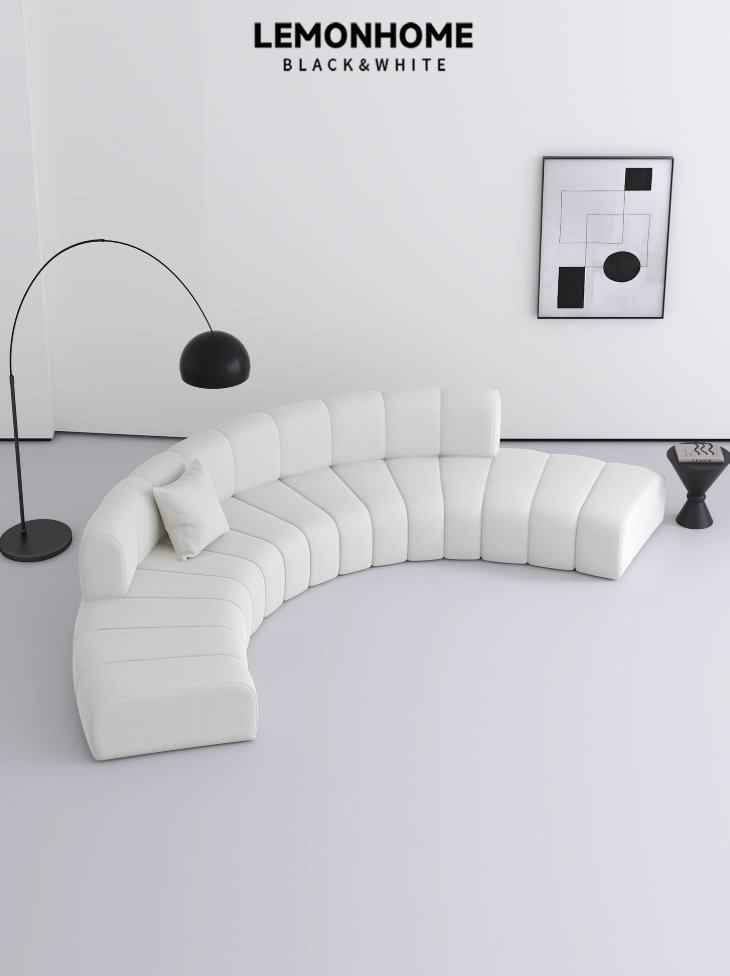Canapé incurvé moderne et minimaliste